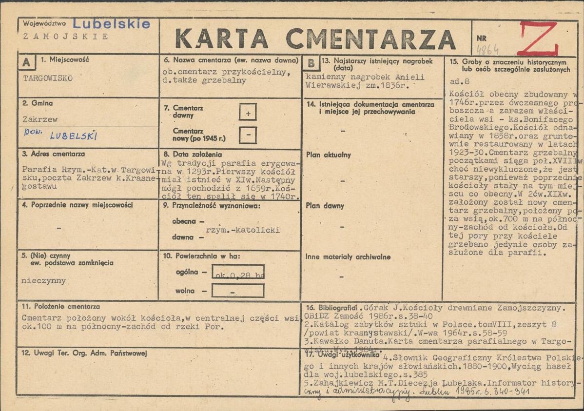 Karta cmentarza, skan nr 1