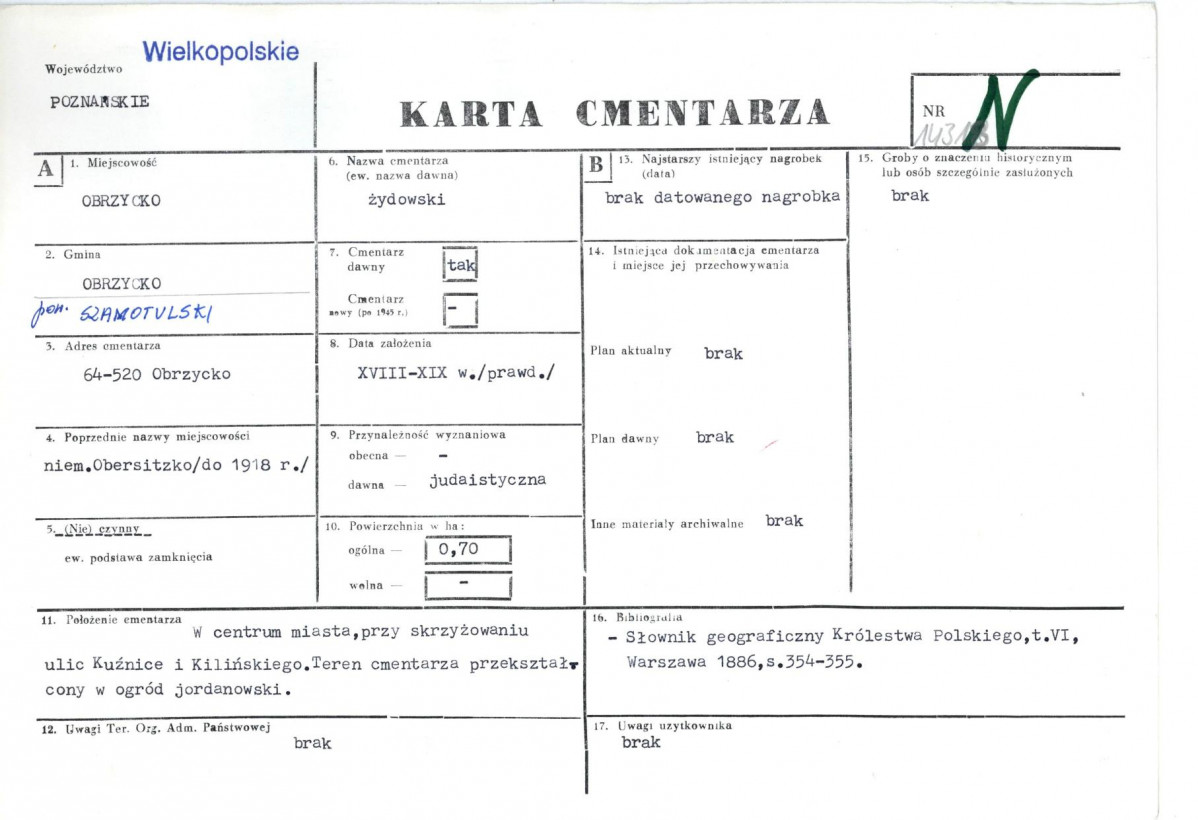 Karta cmentarza, skan nr 1