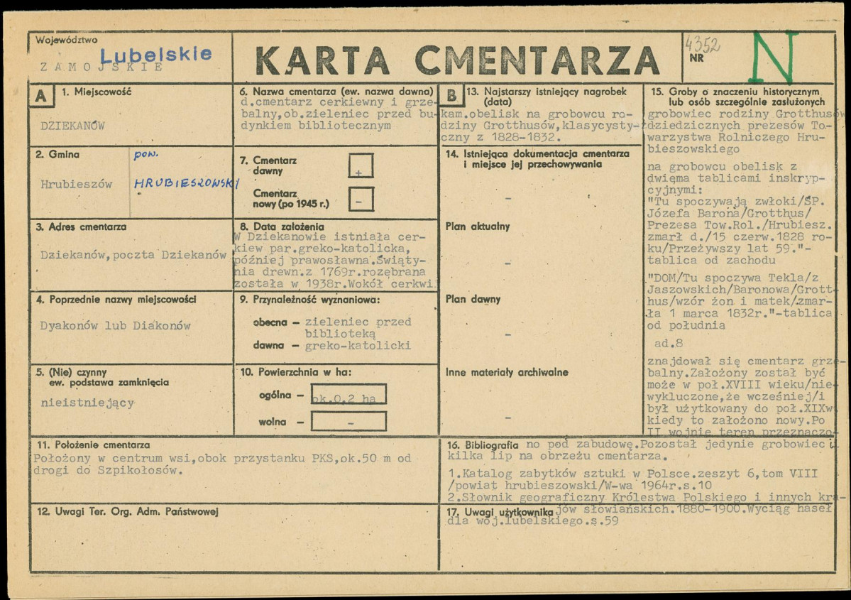 Karta cmentarza, skan nr 1