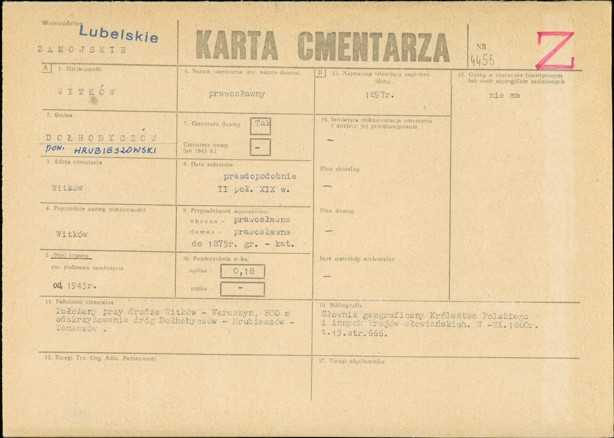 Karta cmentarza, skan nr 1