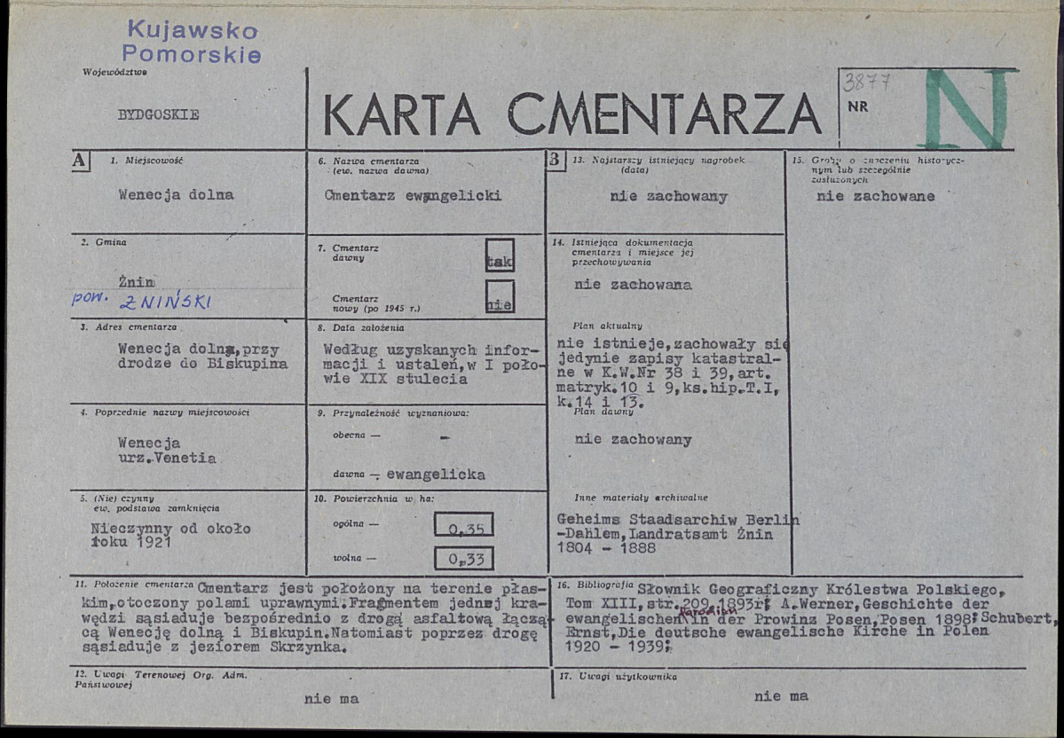 KC - Karta cmentarza, skan nr 1