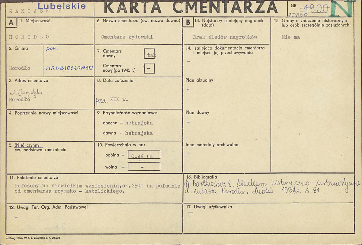 Karta cmentarza, skan nr 1