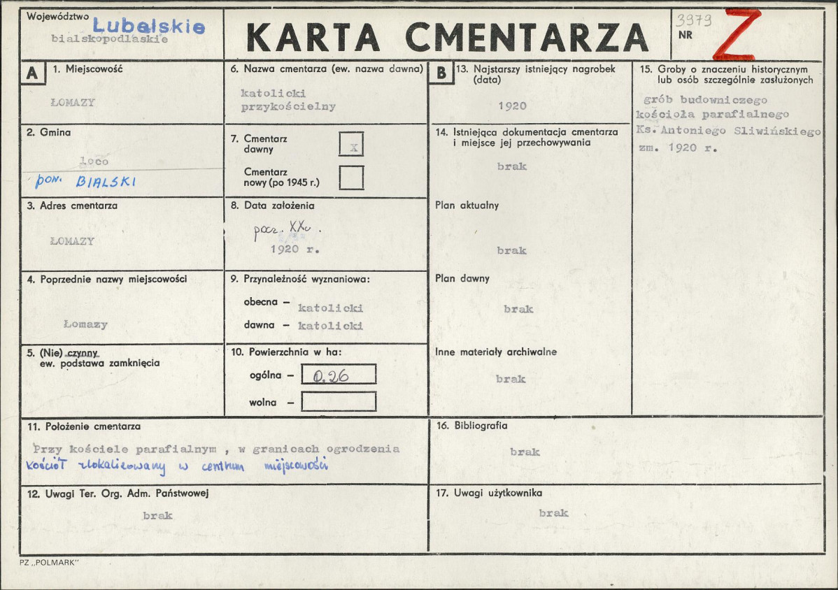 Karta cmentarza, skan nr 1