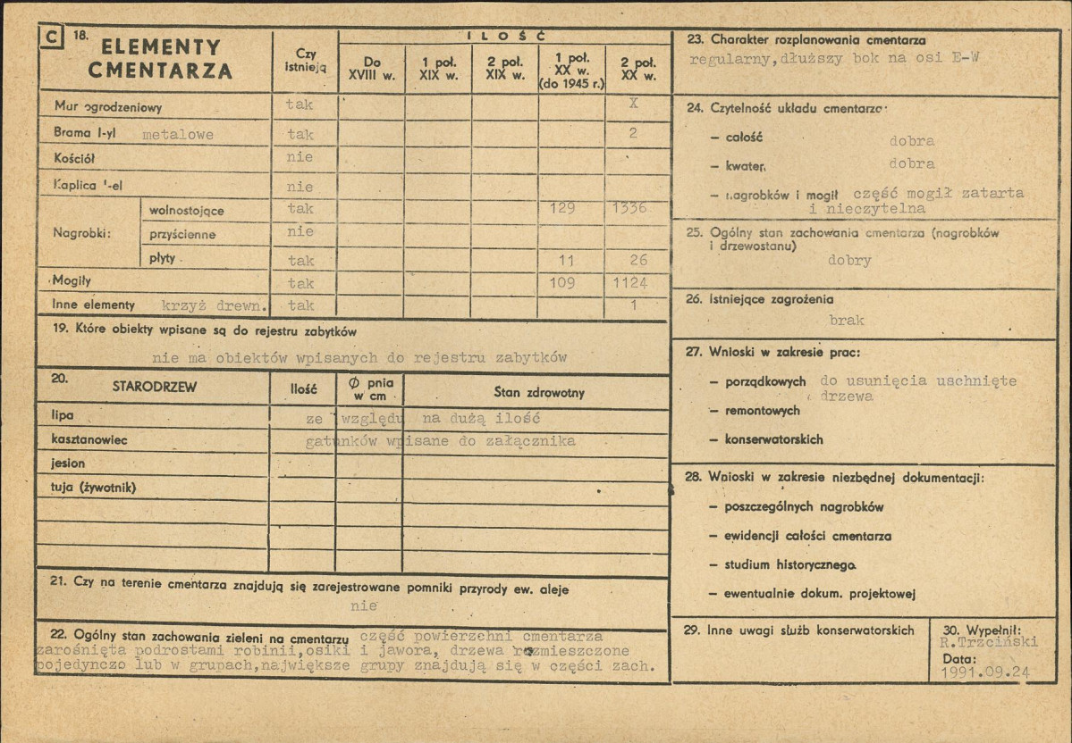 KC - Karta cmentarza, skan nr 2