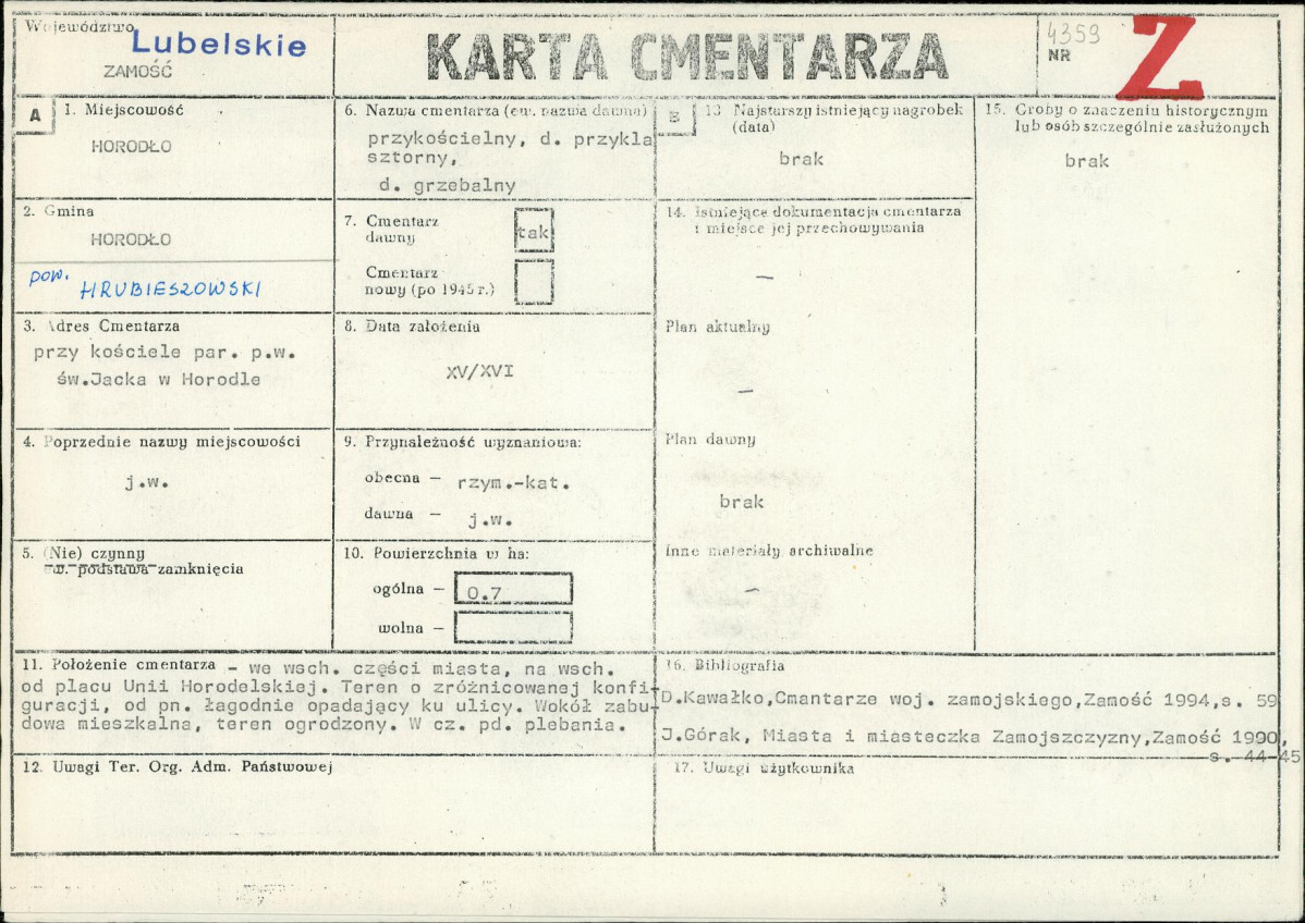 Karta cmentarza, skan nr 1