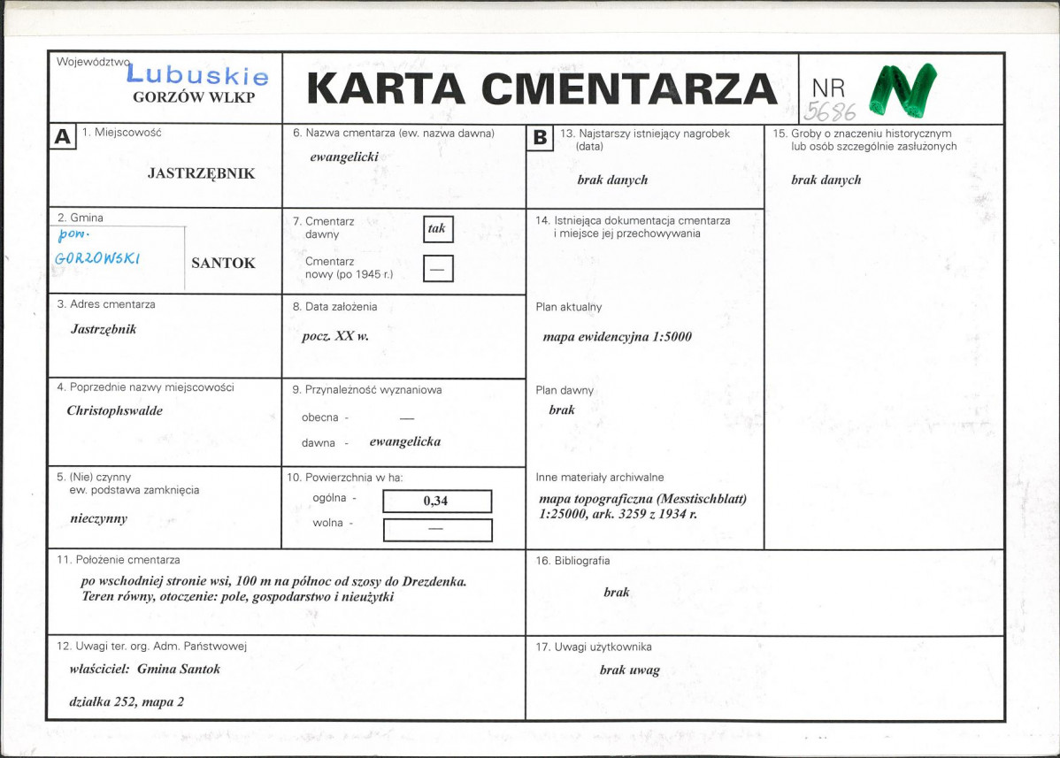Karta cmentarza, skan nr 1