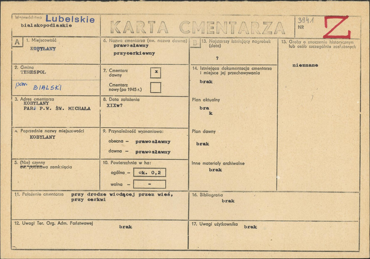 Karta cmentarza, skan nr 1