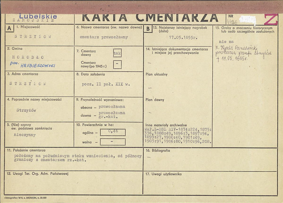 Karta cmentarza, skan nr 1