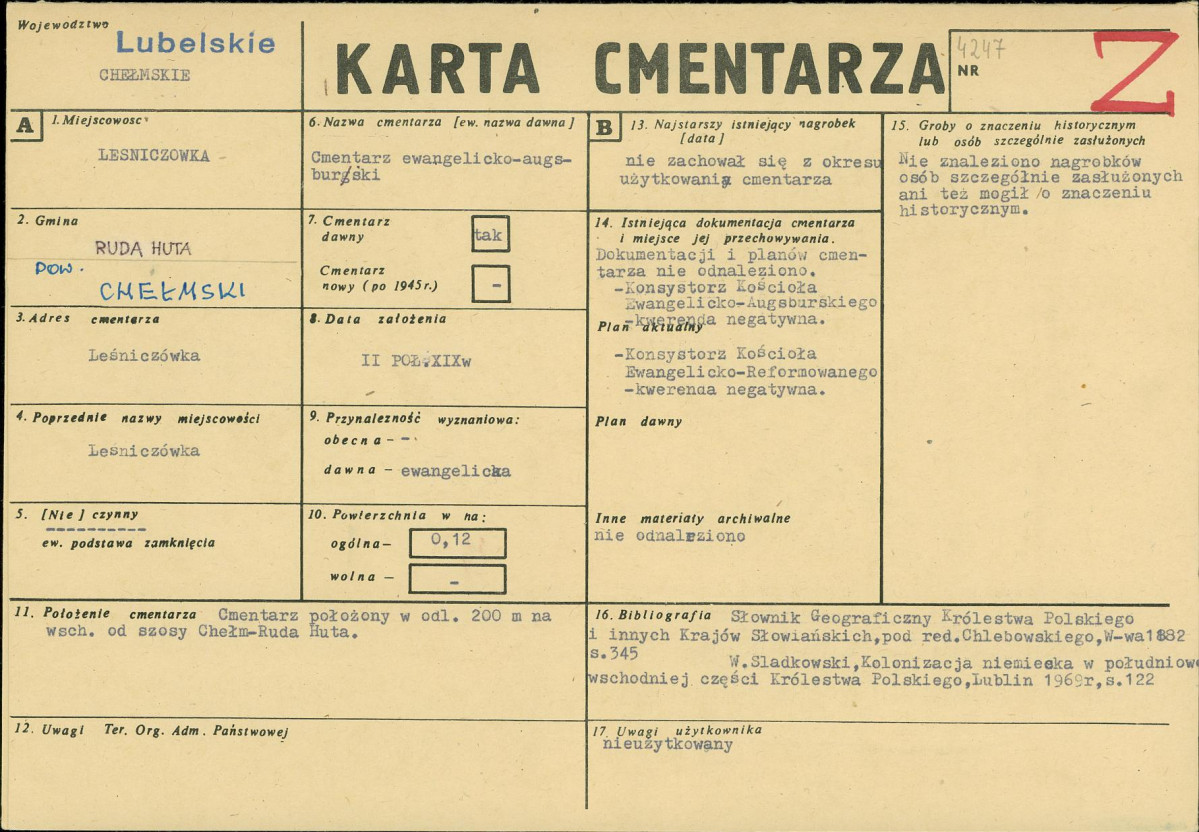 Karta cmentarza, skan nr 1