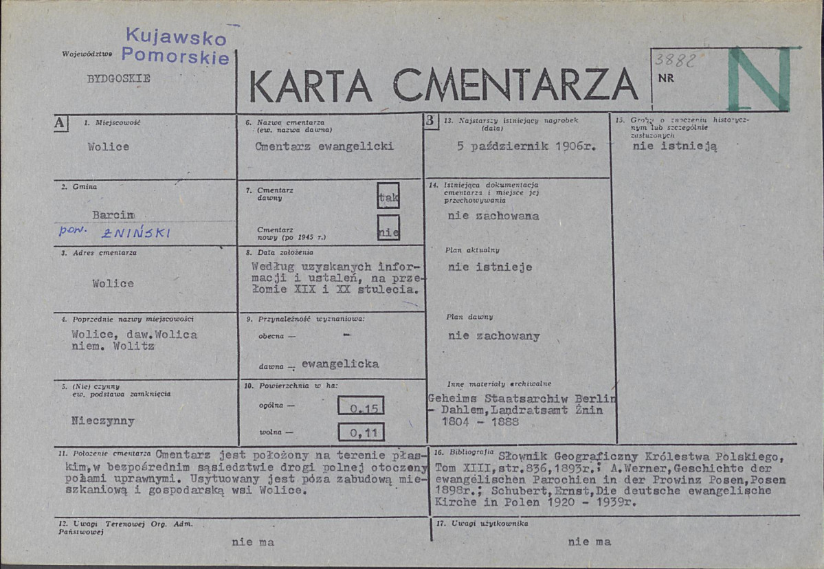 KC - Karta cmentarza, skan nr 1