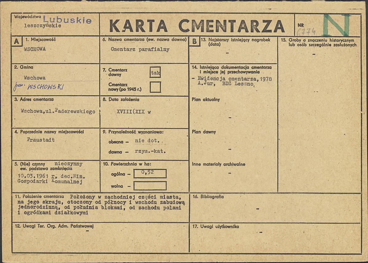 Karta cmentarza, skan nr 1