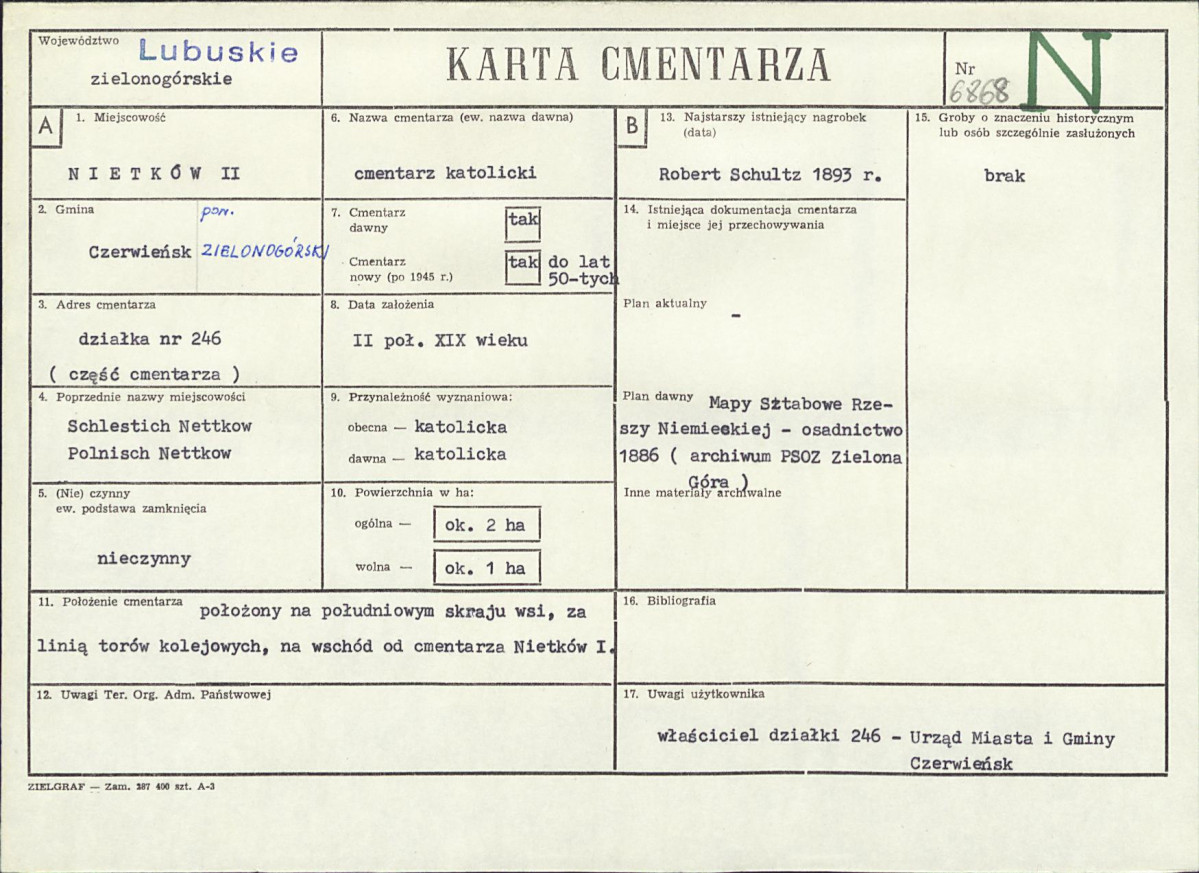 Karta cmentarza, skan nr 1