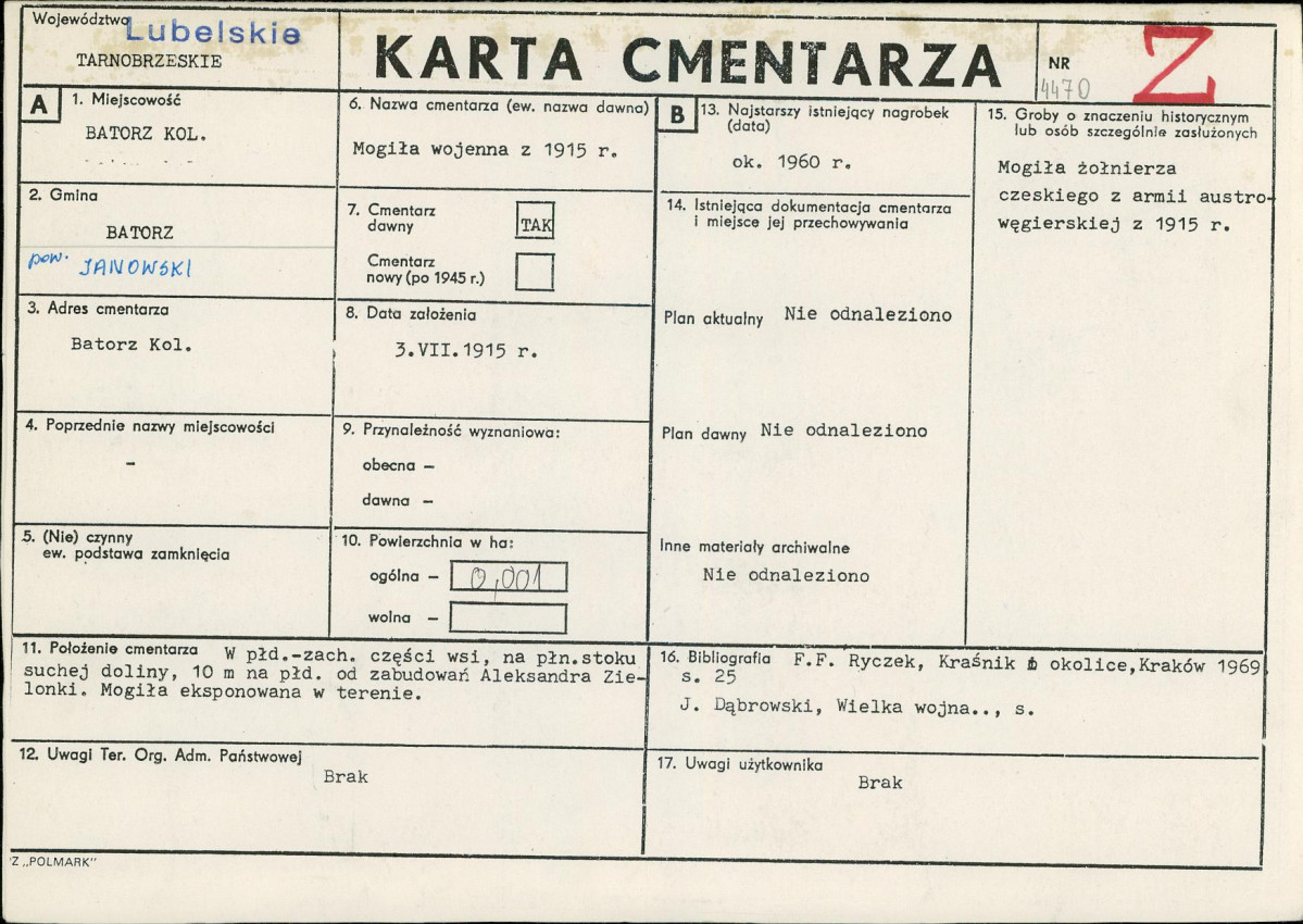 Karta cmentarza, skan nr 1
