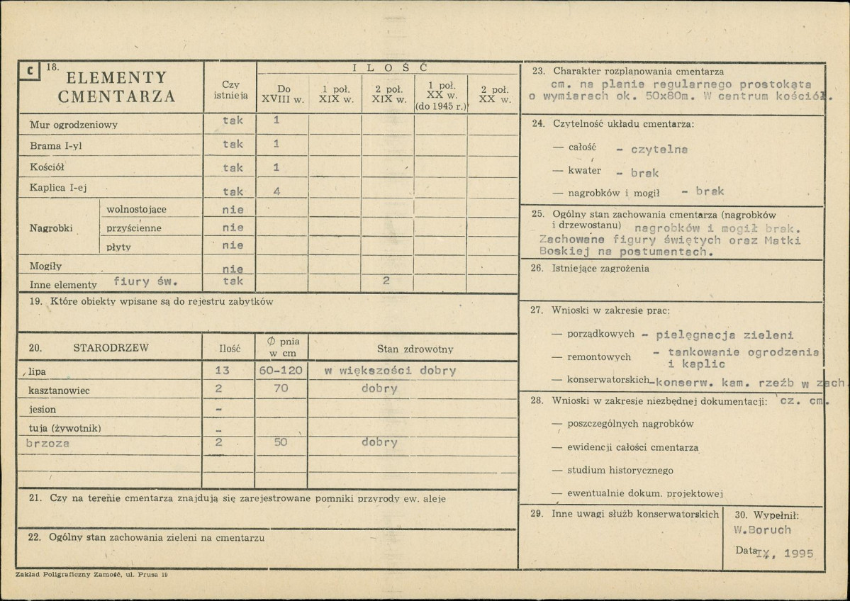 Karta cmentarza, skan nr 2