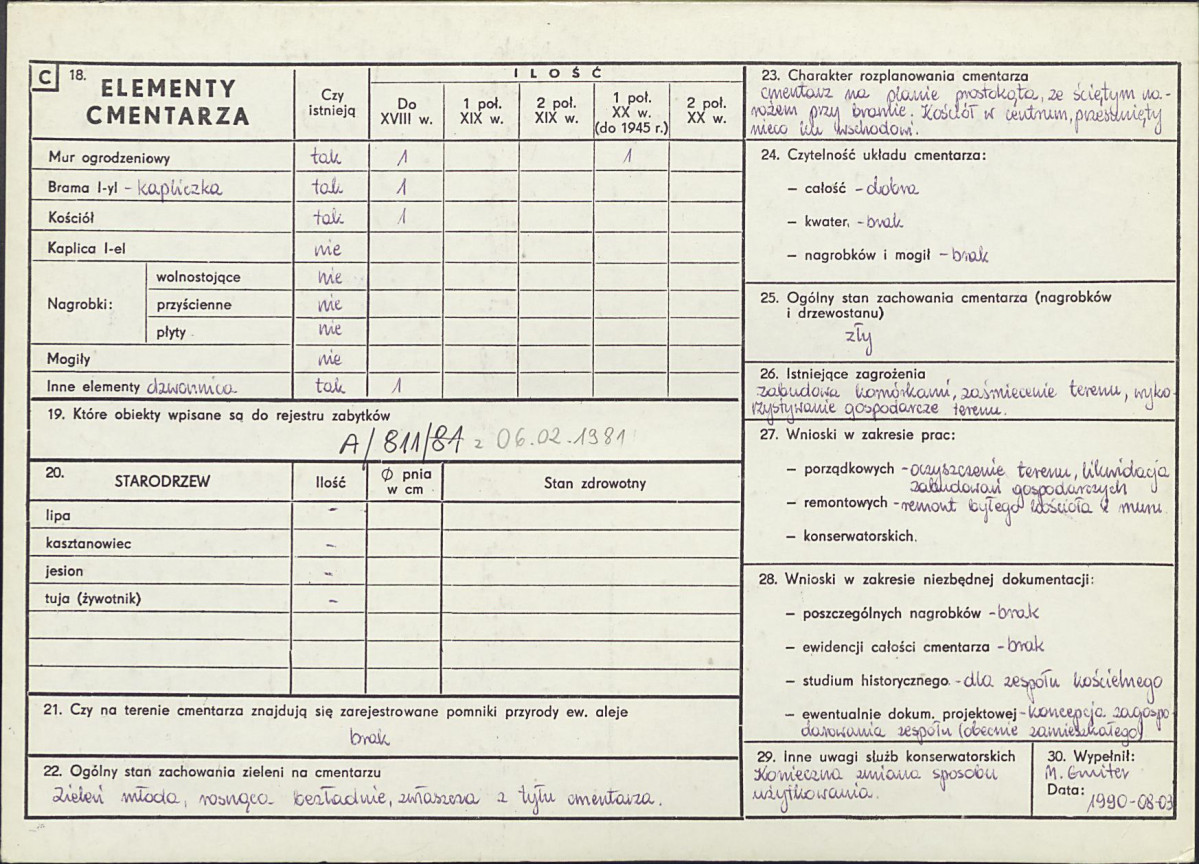KC - Karta cmentarza, skan nr 2