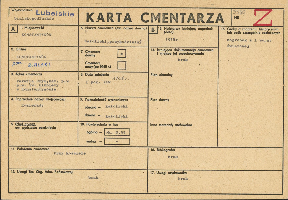 Karta cmentarza, skan nr 1