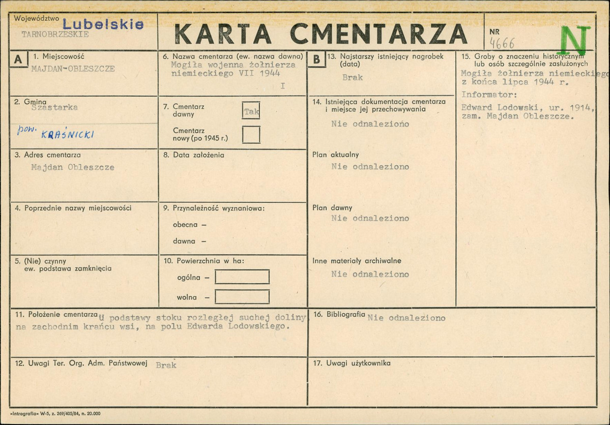 Karta cmentarza, skan nr 1