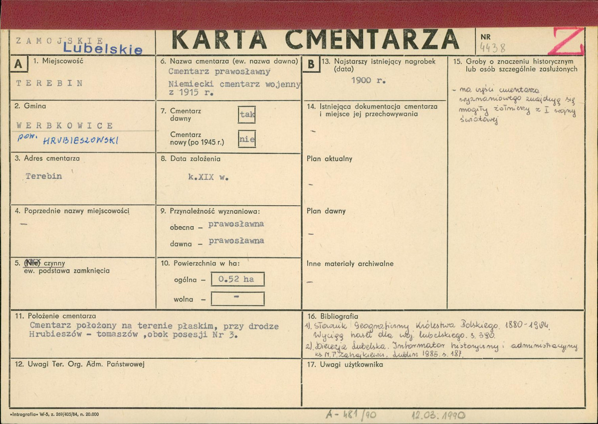 Karta cmentarza, skan nr 1