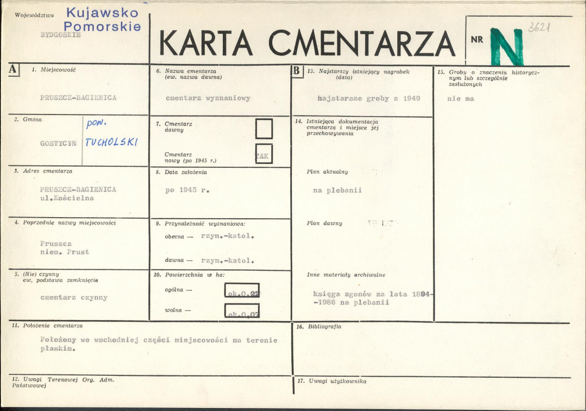 KC - Karta cmentarza, skan nr 1