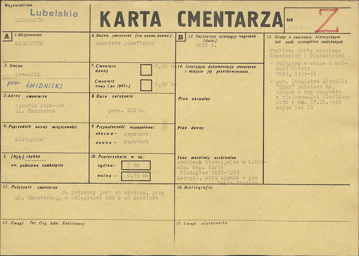 Karta cmentarza, skan nr 1