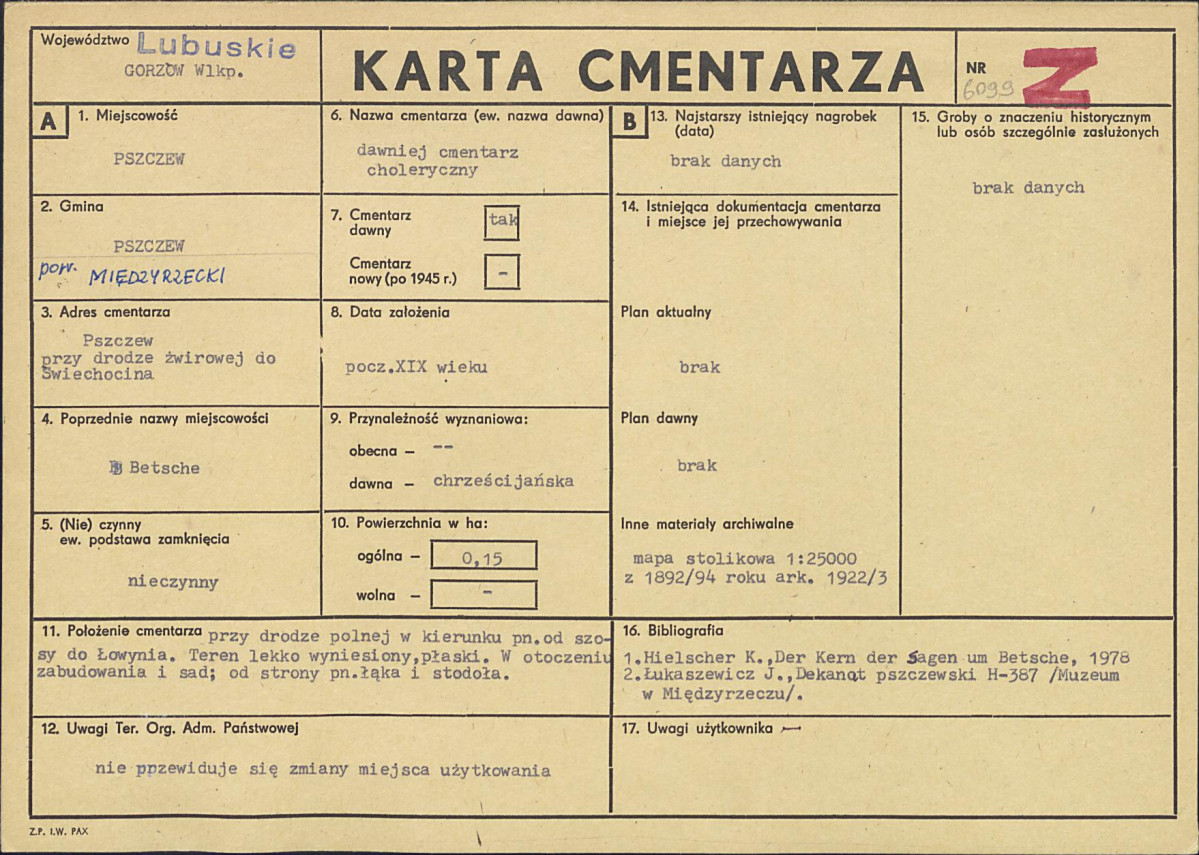 Karta cmentarza, skan nr 1