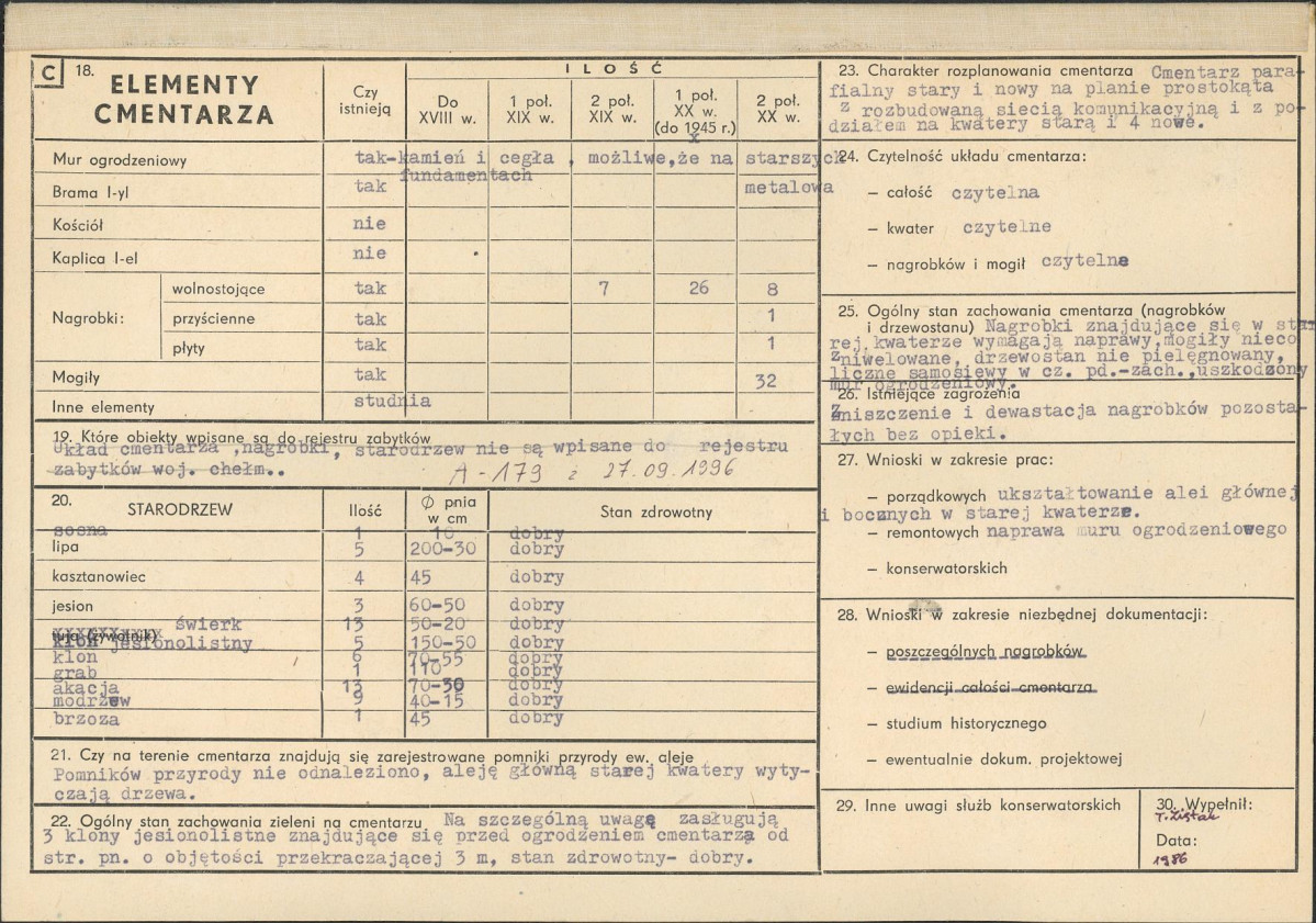KC - Karta cmentarza, skan nr 2