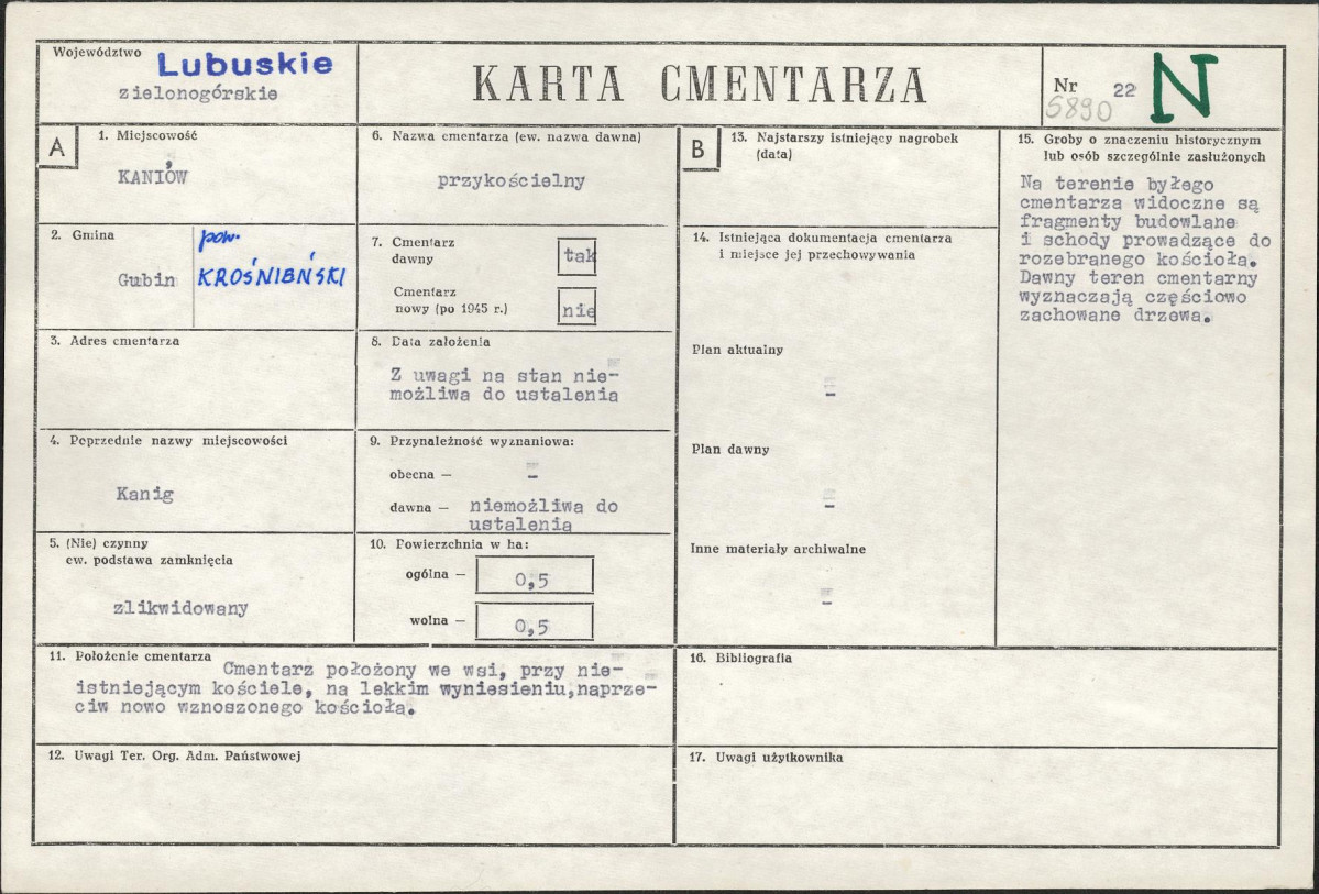 Karta cmentarza, skan nr 1