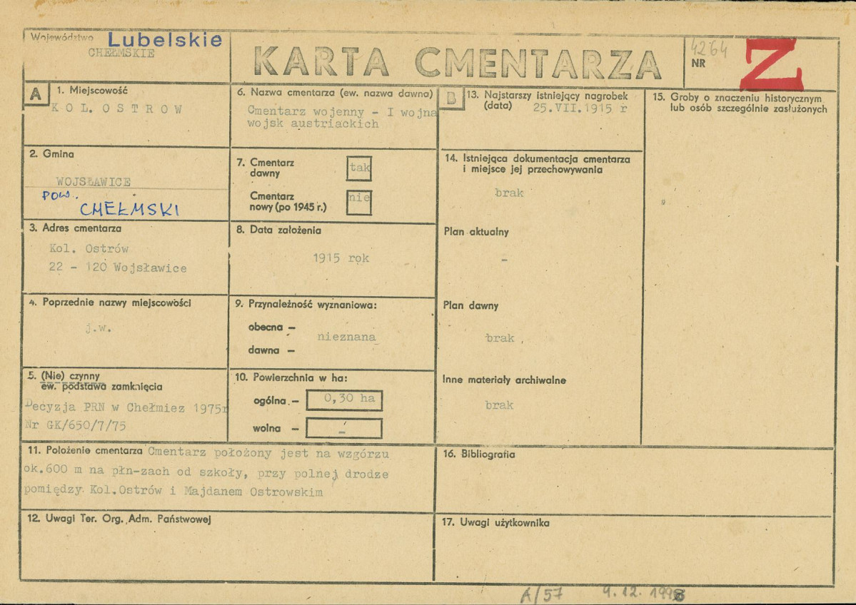 Karta cmentarza, skan nr 1
