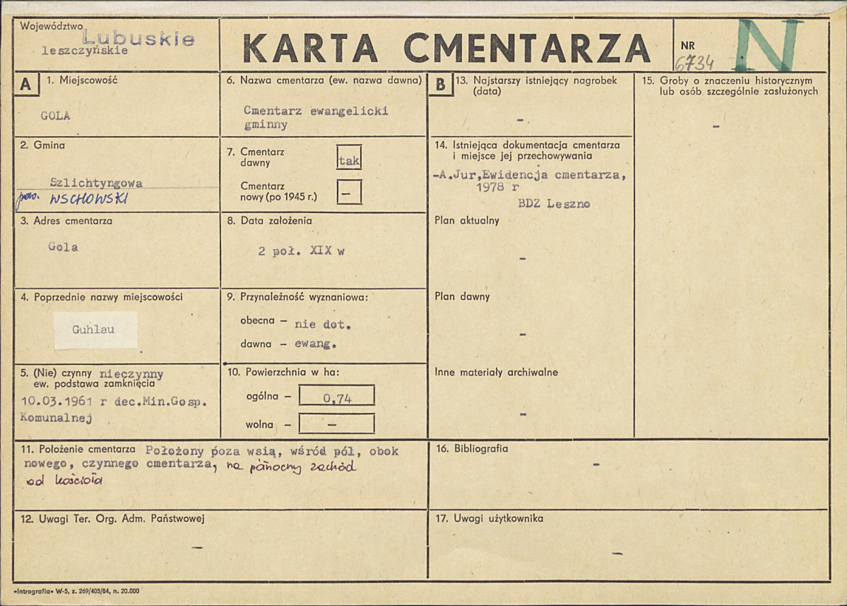 Karta cmentarza, skan nr 1