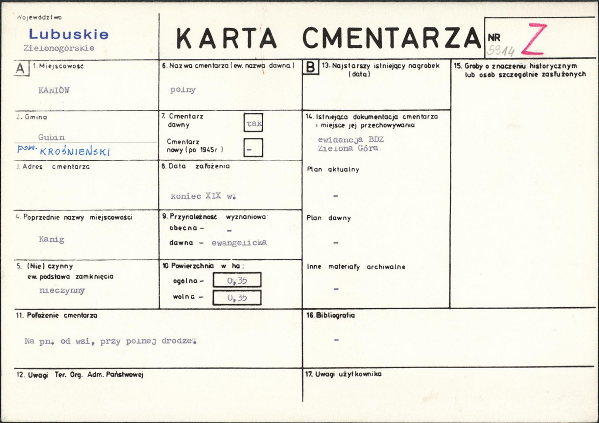 Karta cmentarza, skan nr 1
