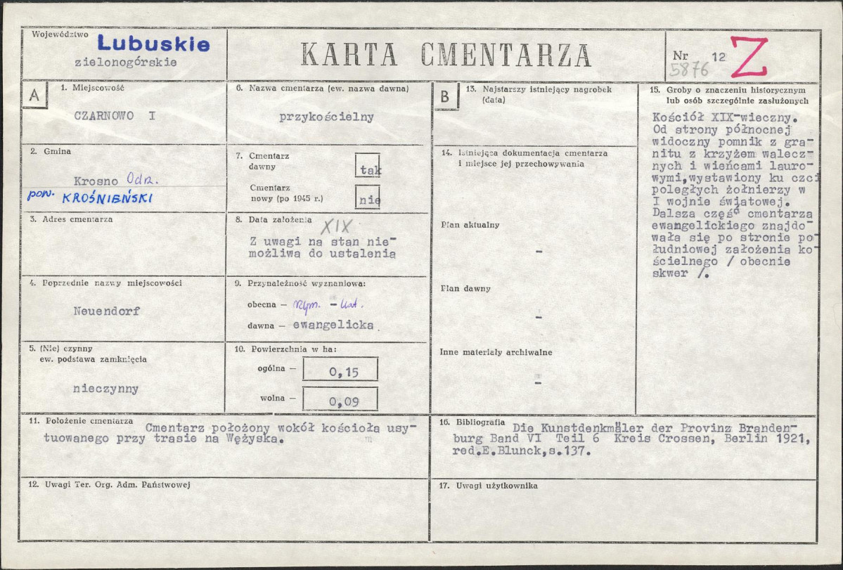 Karta cmentarza, skan nr 1