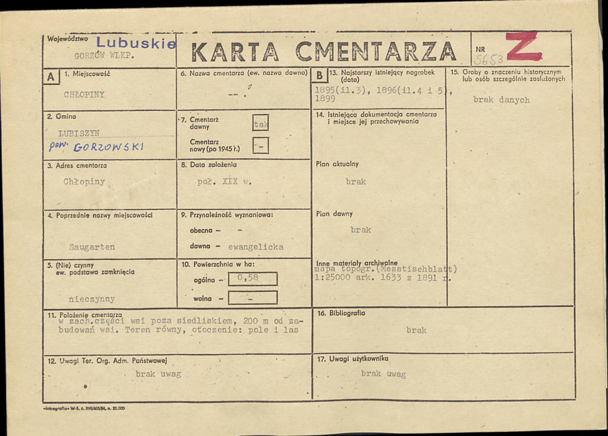 Karta cmentarza, skan nr 1