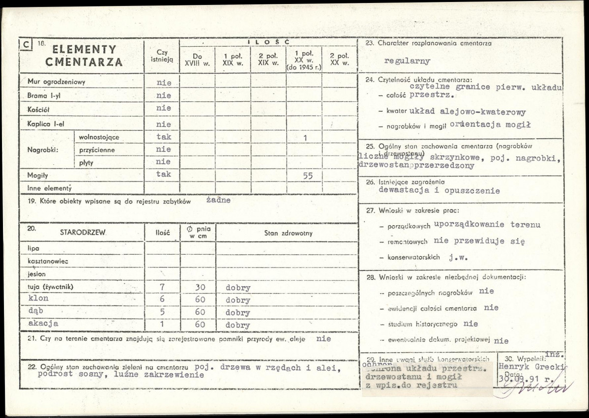 KC - Karta cmentarza, skan nr 2