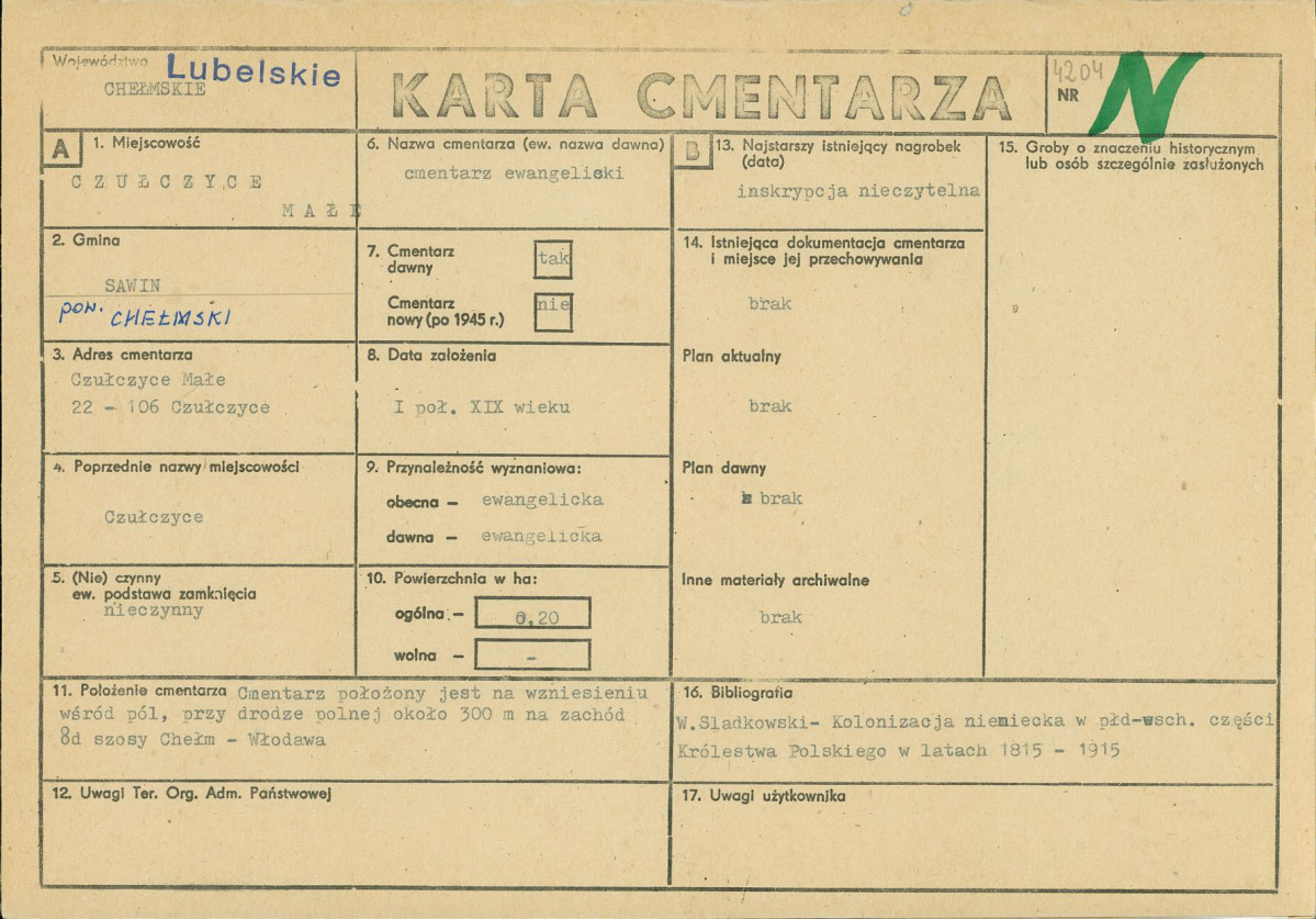 Karta cmentarza, skan nr 1