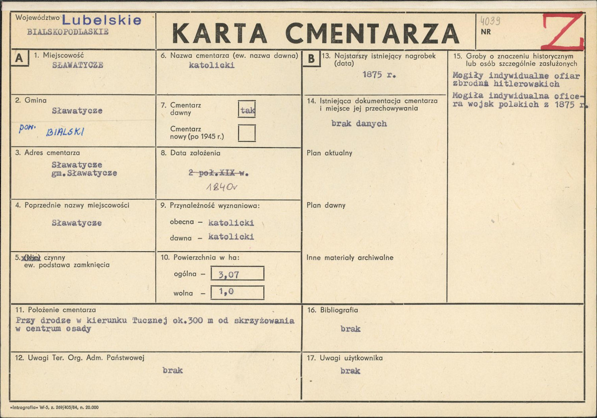 Karta cmentarza, skan nr 1