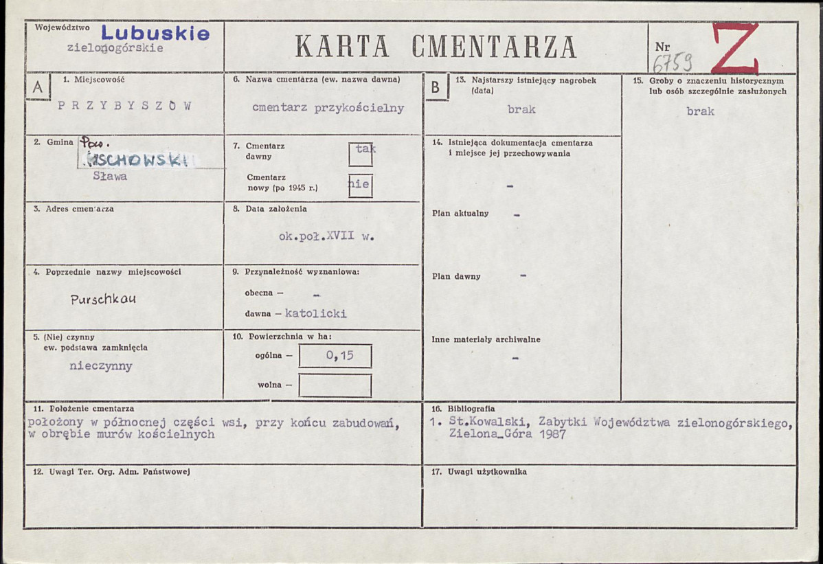 Karta cmentarza, skan nr 1