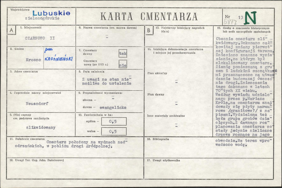 Karta cmentarza, skan nr 1