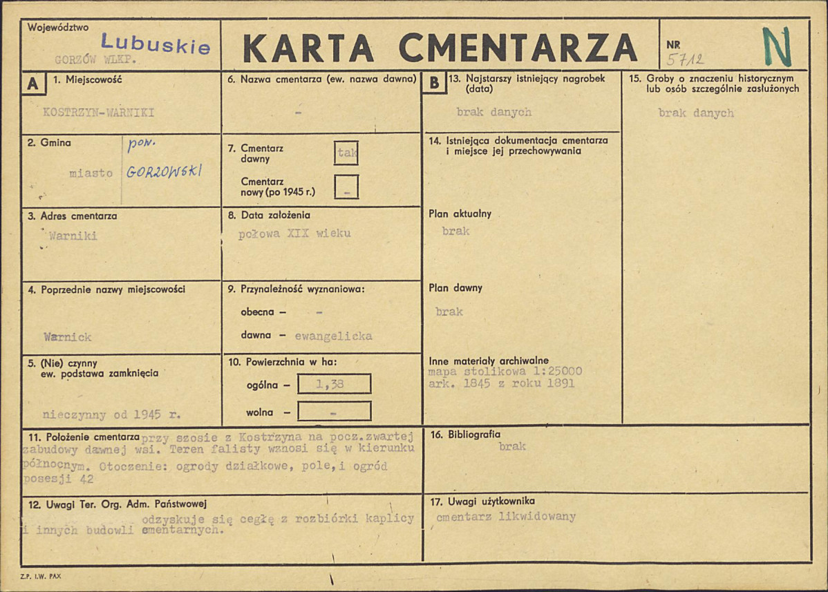 Karta cmentarza, skan nr 1
