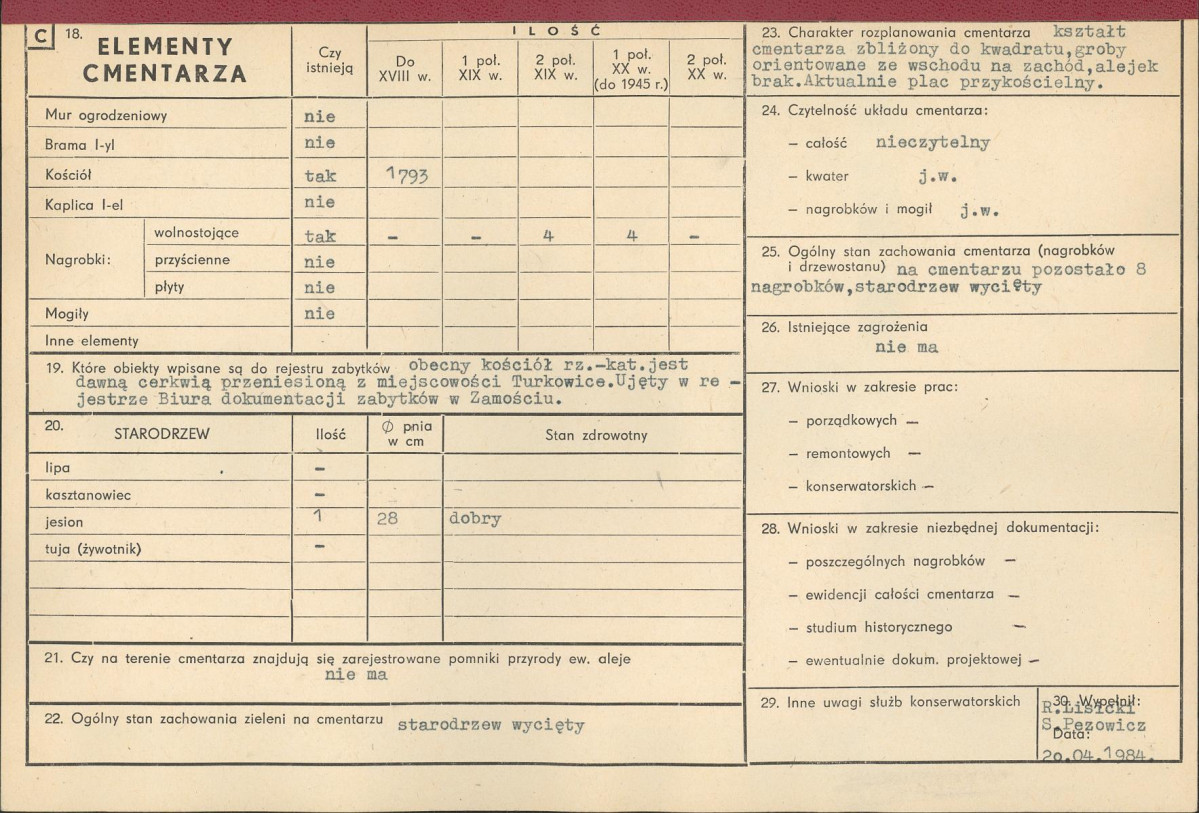 KC - Karta cmentarza, skan nr 2