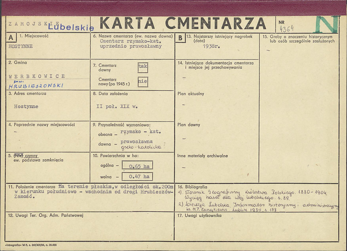 Karta cmentarza, skan nr 1