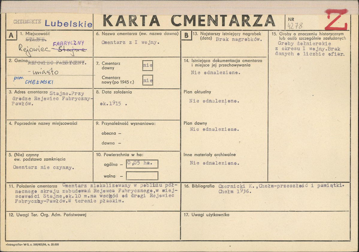 Karta cmentarza, skan nr 1