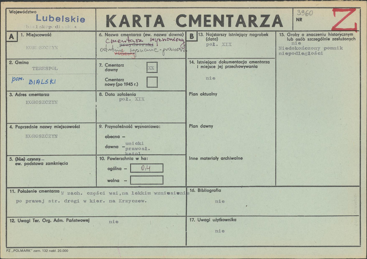 Karta cmentarza, skan nr 1
