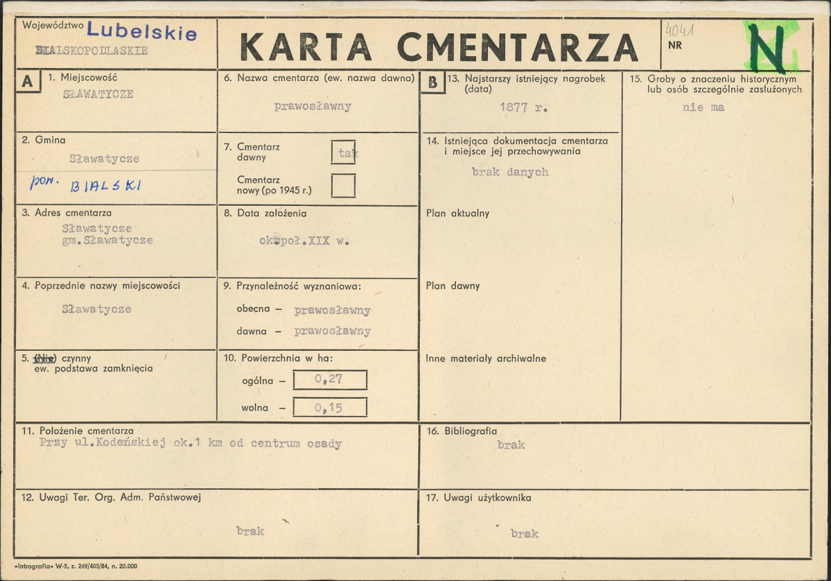 Karta cmentarza, skan nr 1