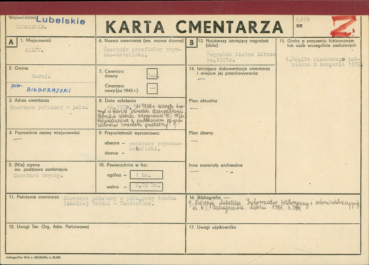 Karta cmentarza, skan nr 1