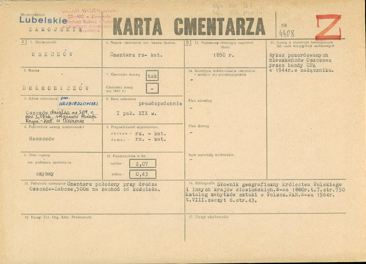 Karta cmentarza, skan nr 1