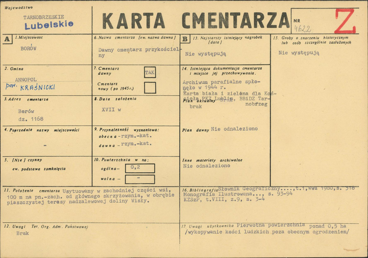 Karta cmentarza, skan nr 1