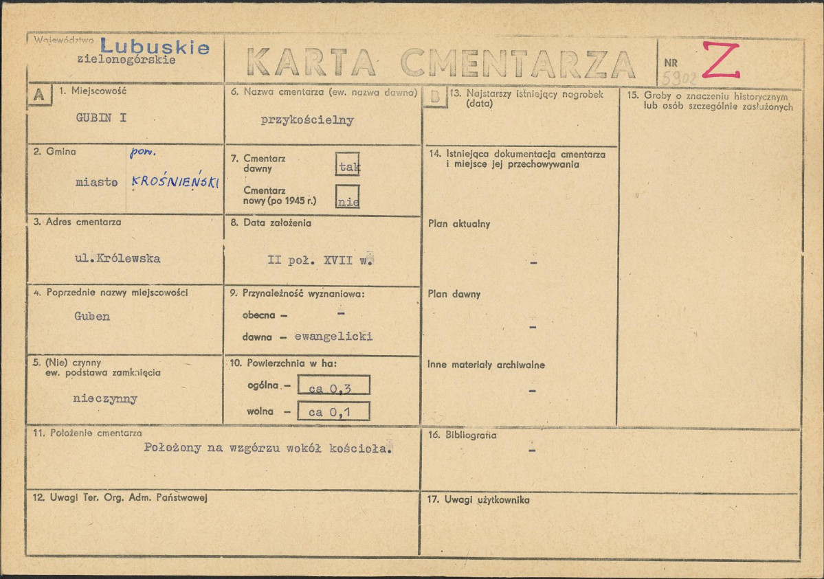 Karta cmentarza, skan nr 1