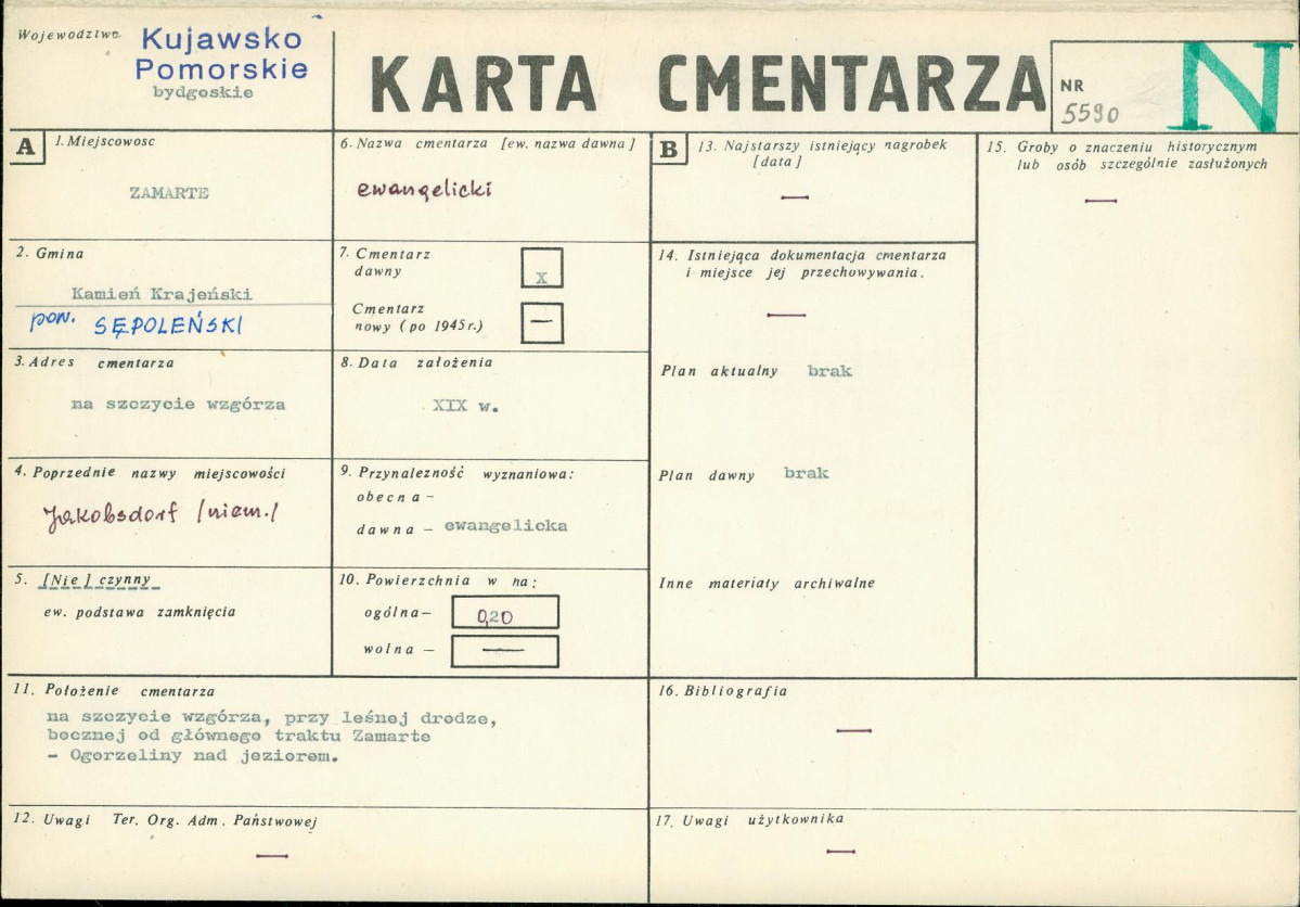 Karta cmentarza, skan nr 1