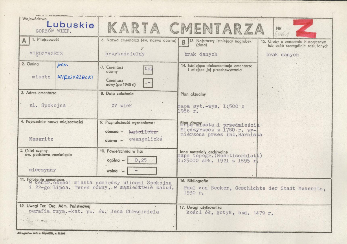 Karta cmentarza, skan nr 1