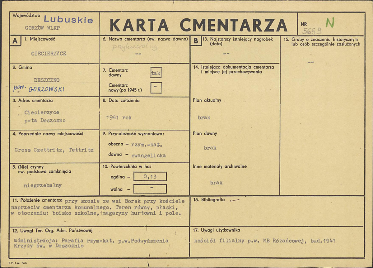 Karta cmentarza, skan nr 1